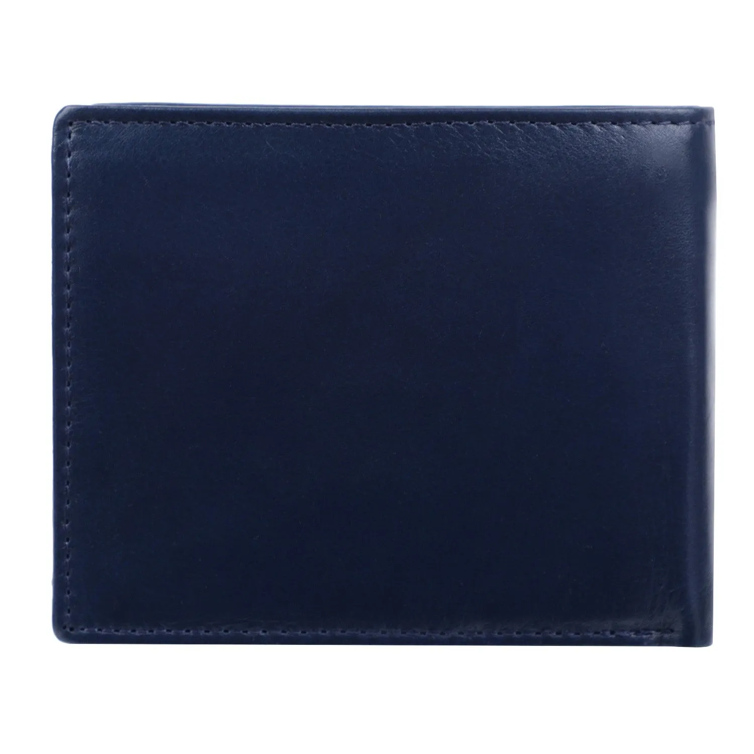 10092 Navy Leather Bifold Wallet