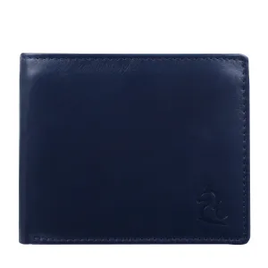 10092 Navy Leather Bifold Wallet