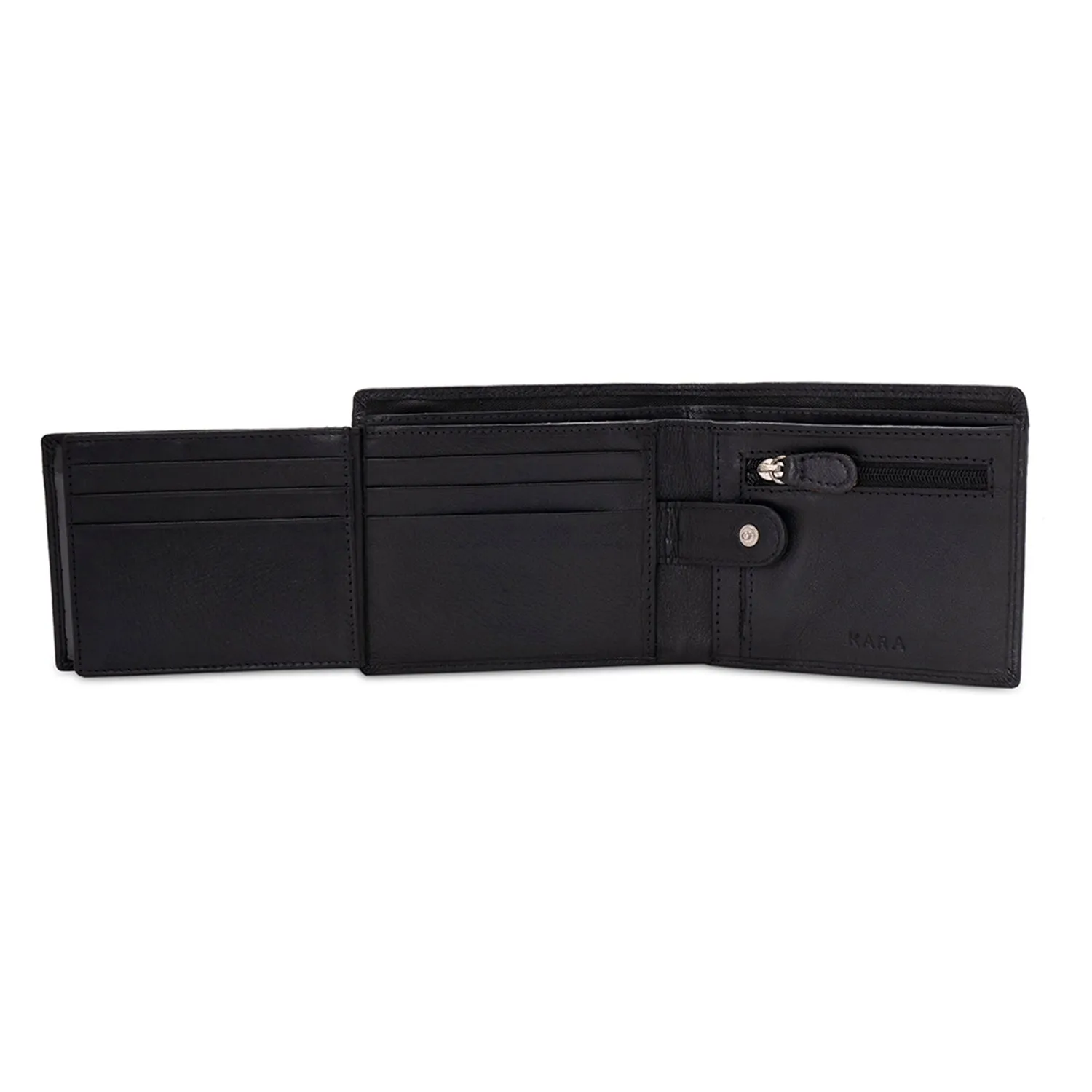 10092 Navy Leather Bifold Wallet
