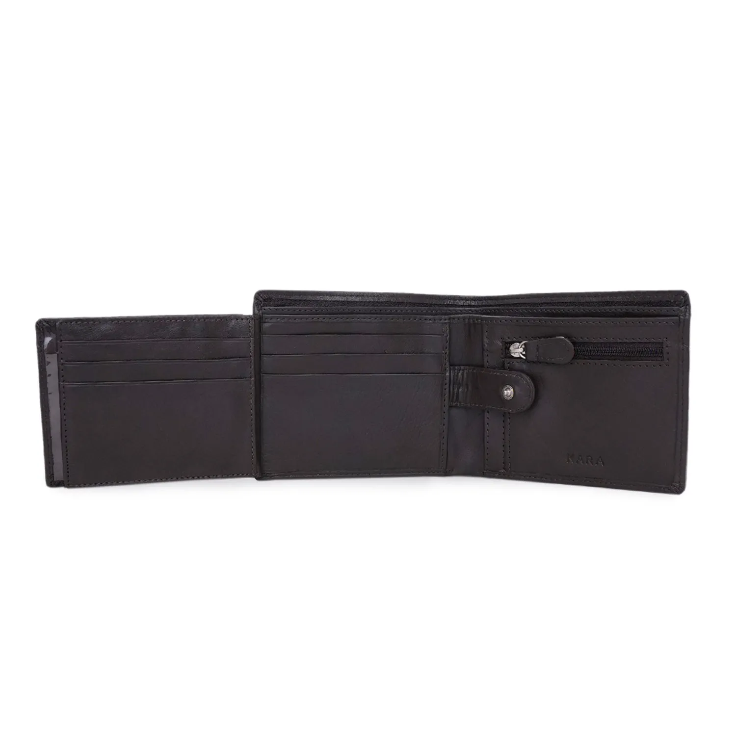 10092 Navy Leather Bifold Wallet