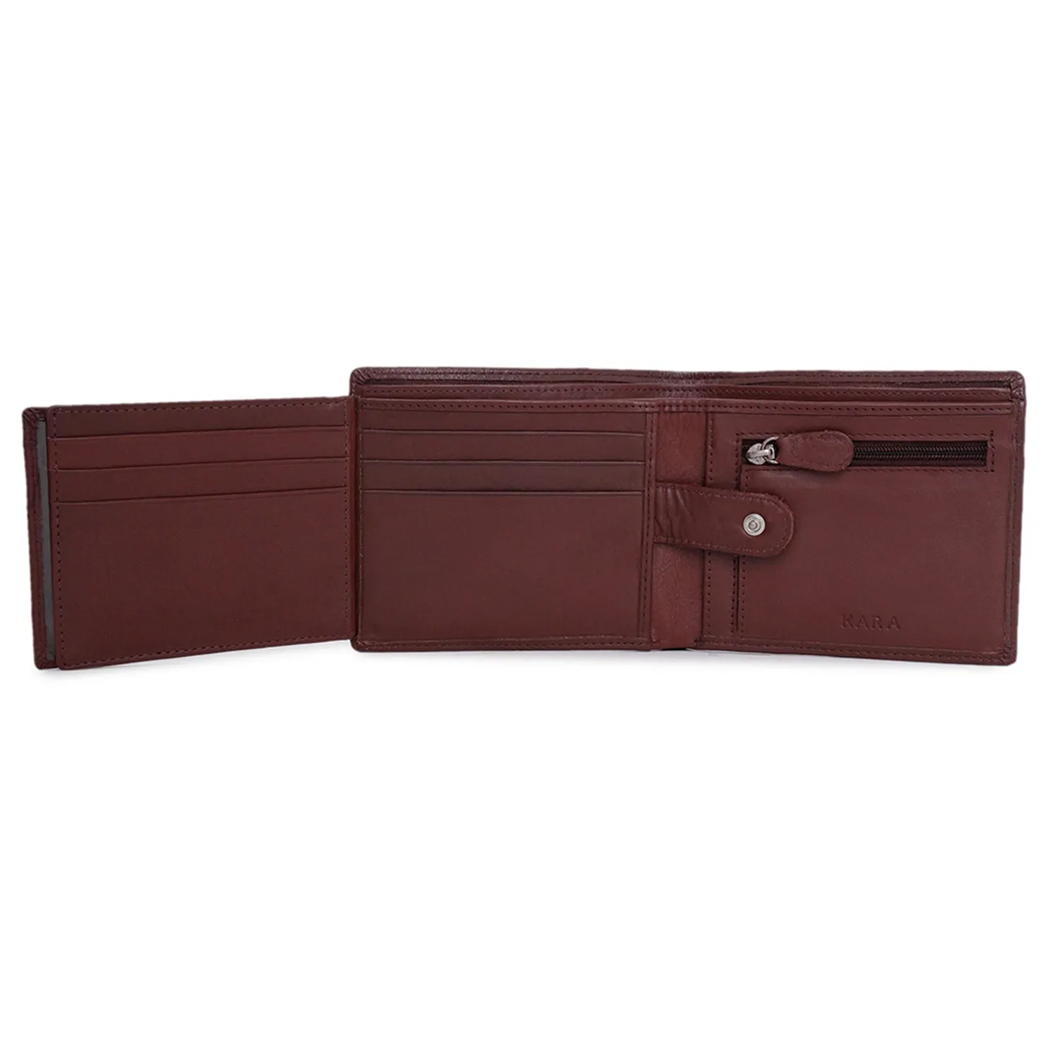 10092 Navy Leather Bifold Wallet