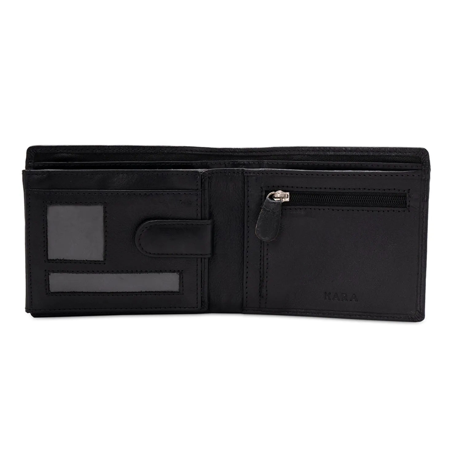 10092 Navy Leather Bifold Wallet