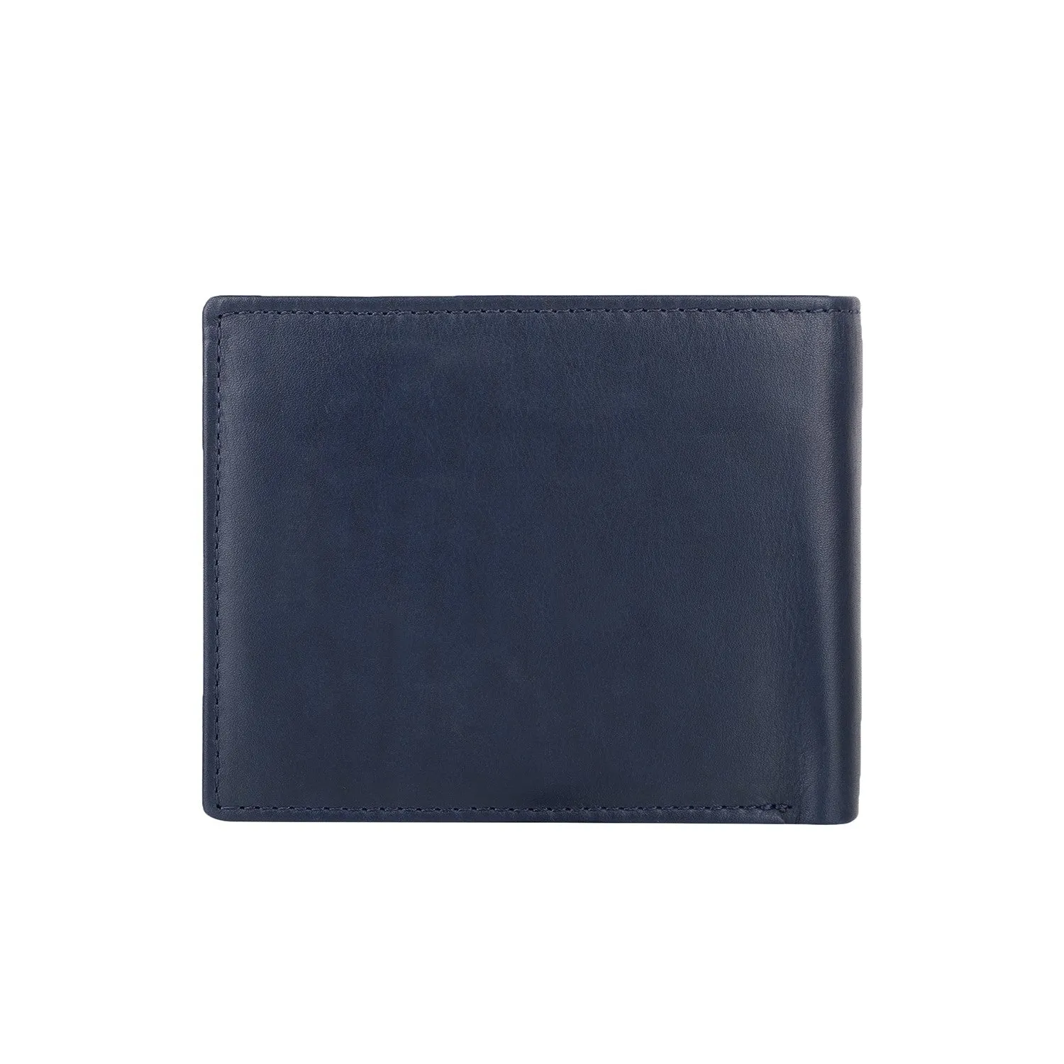 10093 Navy Leather Bifold Wallet