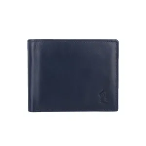 10093 Navy Leather Bifold Wallet