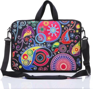 11-Inch to 12-Inch Neoprene Laptop Sleeve Case Bag with shoulder strap For 11", 11.6", 12" Ultrabook/Acer/Asus/Dell/HP/Toshiba/Lenovo/Chromebook (Colorful)