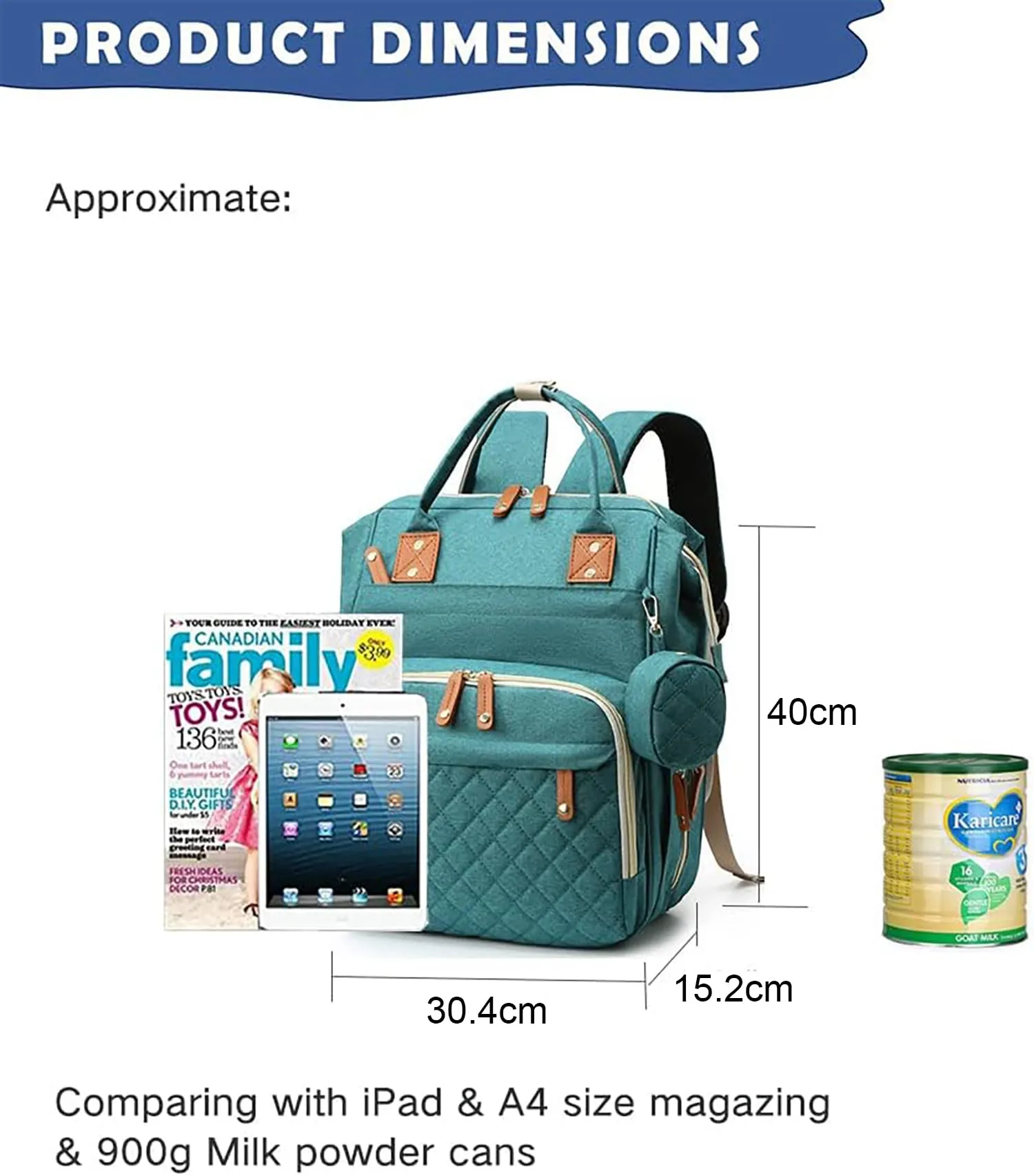 Baby Diaper Bag Maternity Backpack Quilted