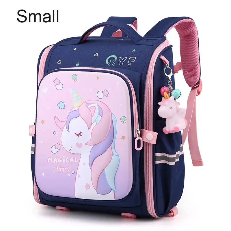 Backpack for Girls Cute Pink Unicorn - Waterproof School Bag for Kids