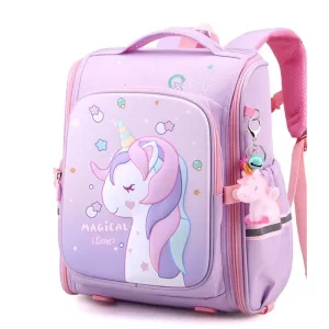 Backpack for Girls Cute Pink Unicorn - Waterproof School Bag for Kids