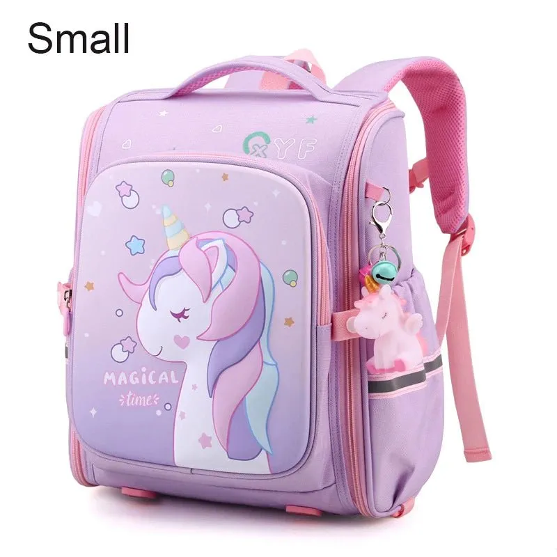 Backpack for Girls Cute Pink Unicorn - Waterproof School Bag for Kids