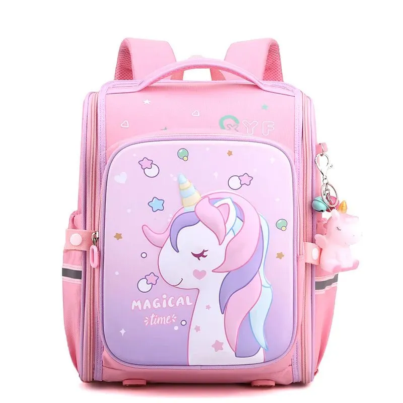 Backpack for Girls Cute Pink Unicorn - Waterproof School Bag for Kids