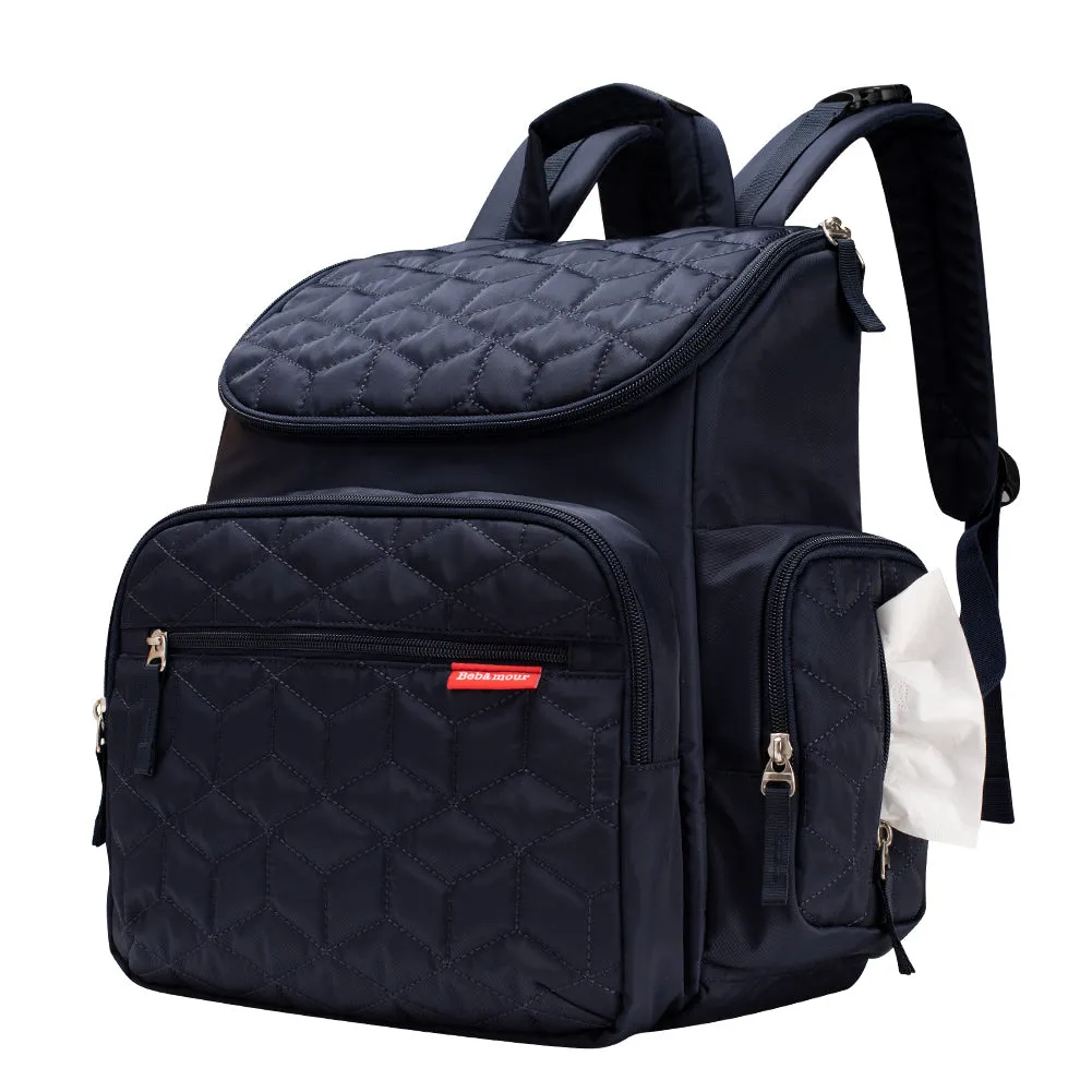 Bebamour Diaper Bag Backpack with Diaper Mat Waterproof Changing Bag for Dad/Mums