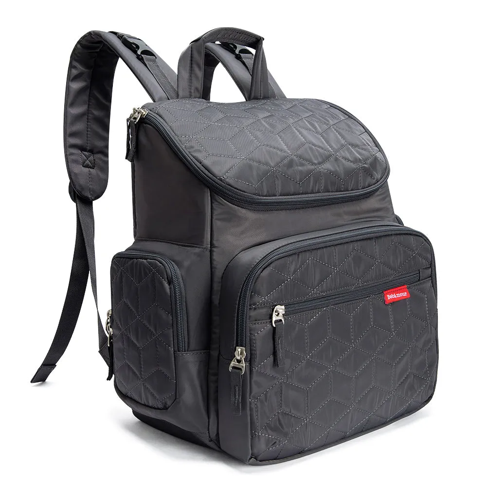 Bebamour Diaper Bag Backpack with Diaper Mat Waterproof Changing Bag for Dad/Mums