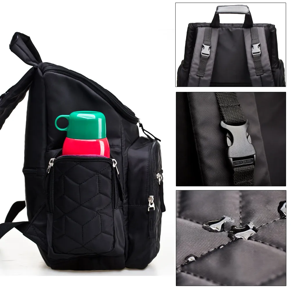 Bebamour Diaper Bag Backpack with Diaper Mat Waterproof Changing Bag for Dad/Mums