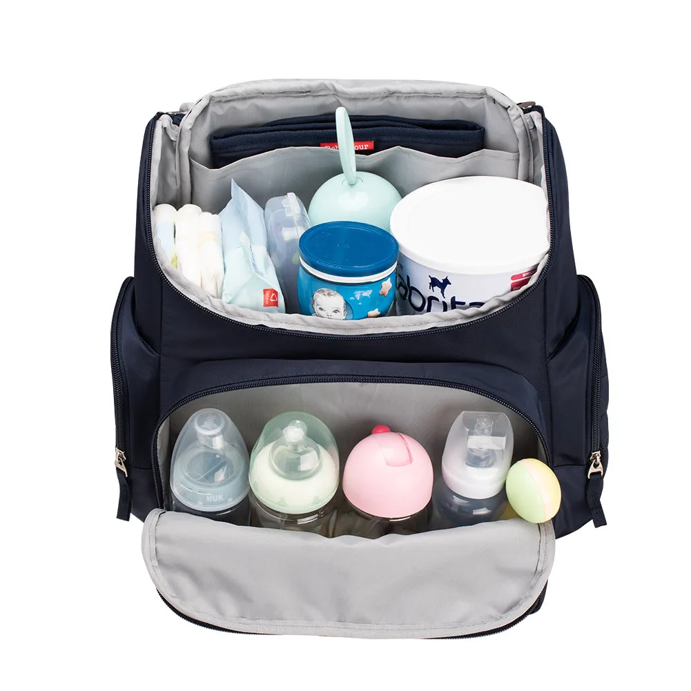 Bebamour Diaper Bag Backpack with Diaper Mat Waterproof Changing Bag for Dad/Mums
