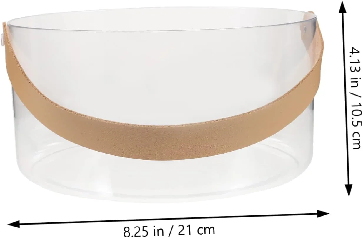 BESTOYARD Ice Container Portable Ice Storage for Wine Beer Drinks Transparent Picnic Bucket with Creative Design Smooth Edges Scratch-resistant Material for Parties