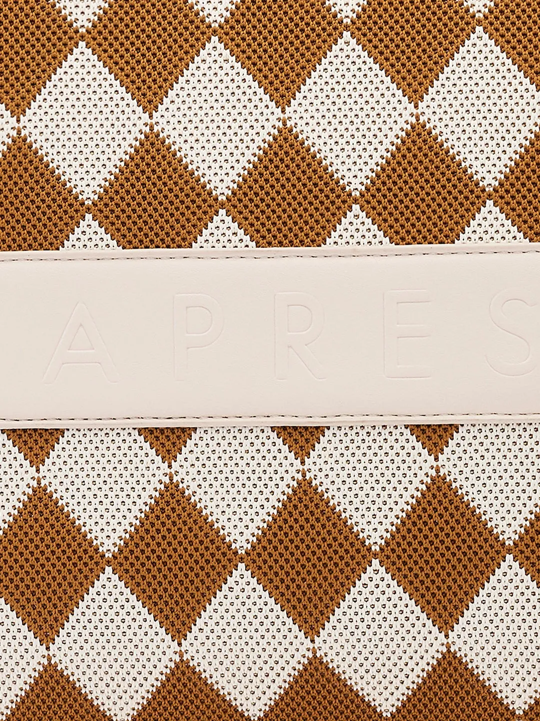 Caprese Checker Tote Medium Cream