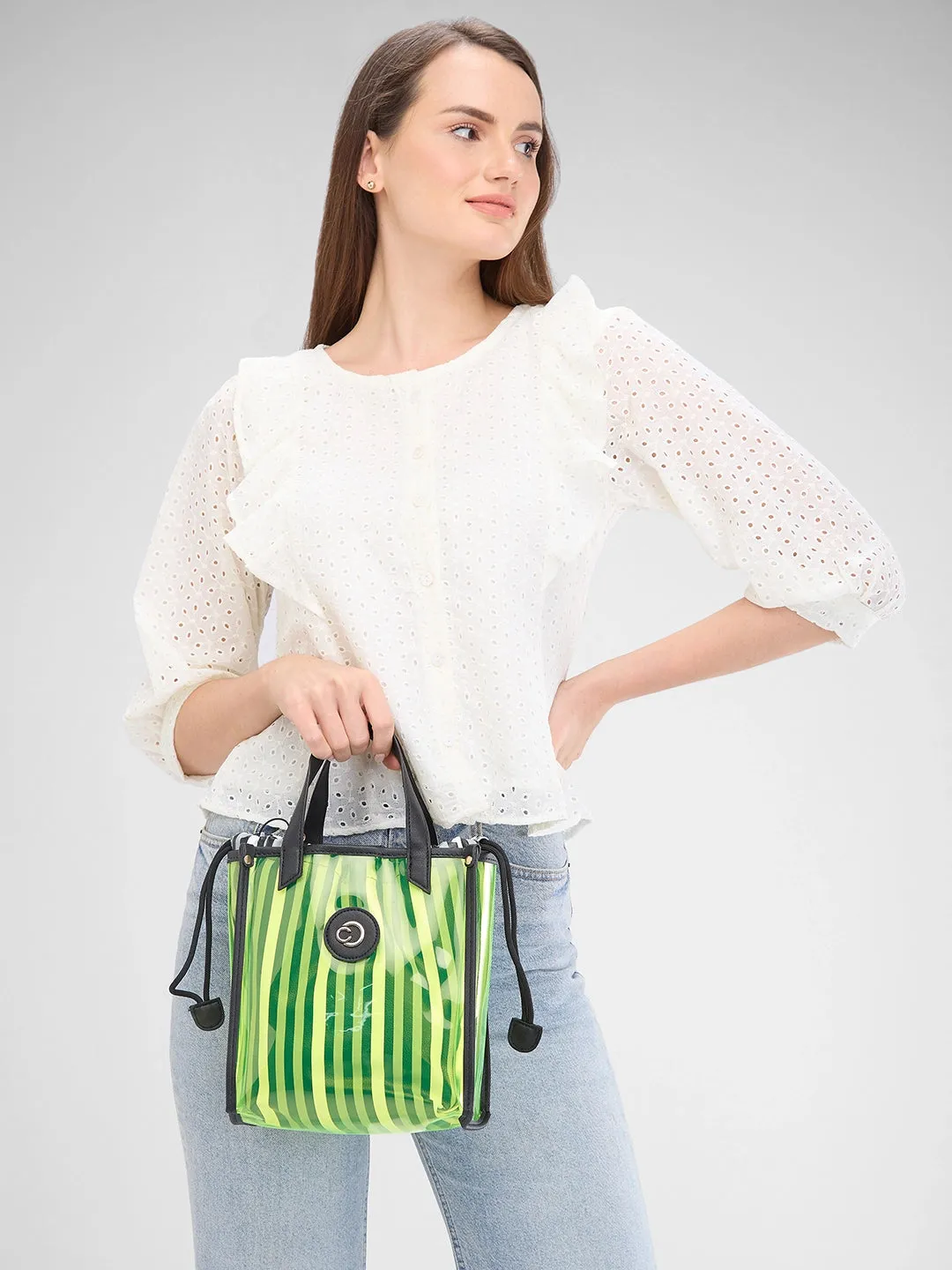 Caprese Josie Tote Small Electric Lime