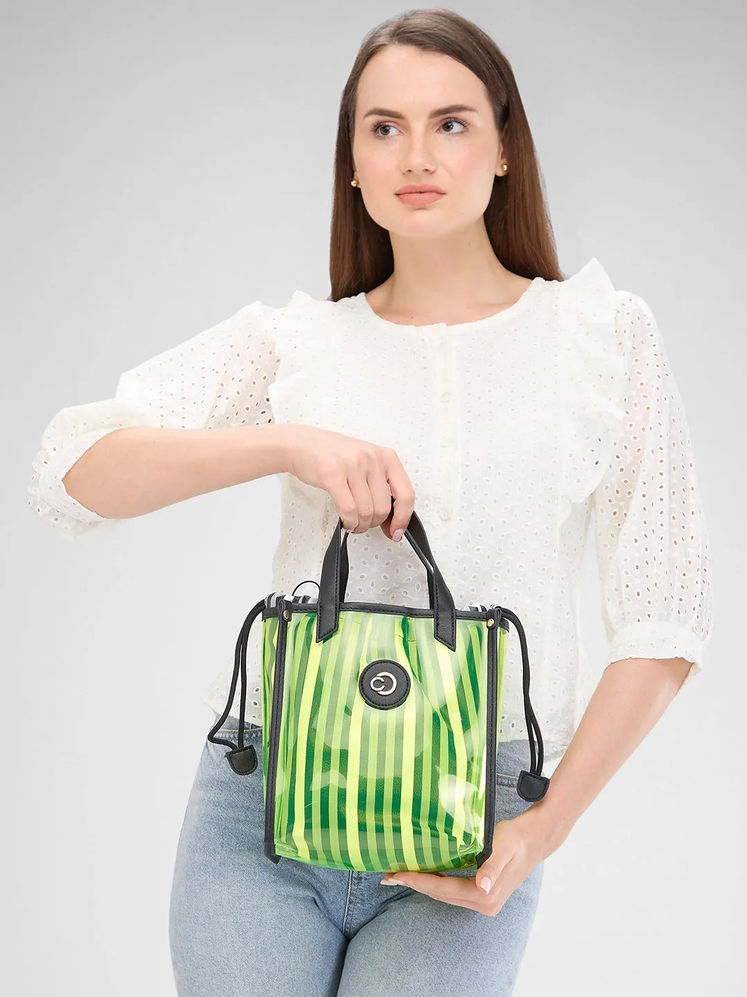 Caprese Josie Tote Small Electric Lime