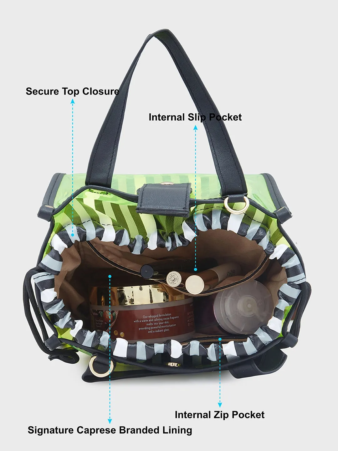 Caprese Josie Tote Small Electric Lime