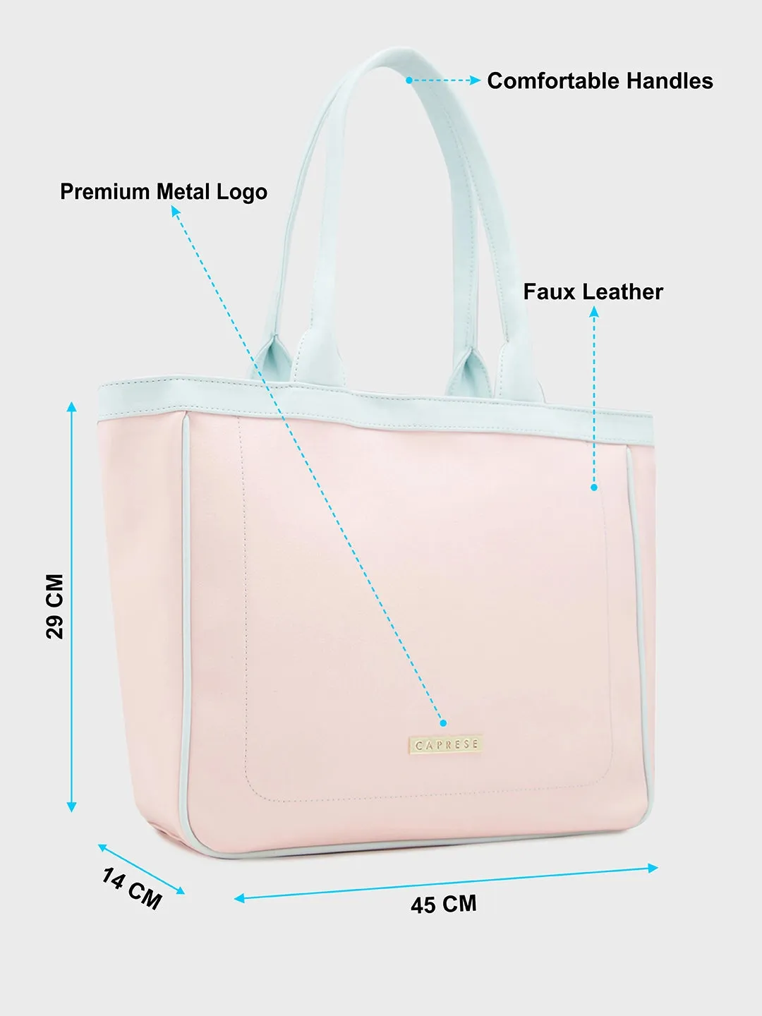 Caprese Tivoli Tote Medium Powder Pink