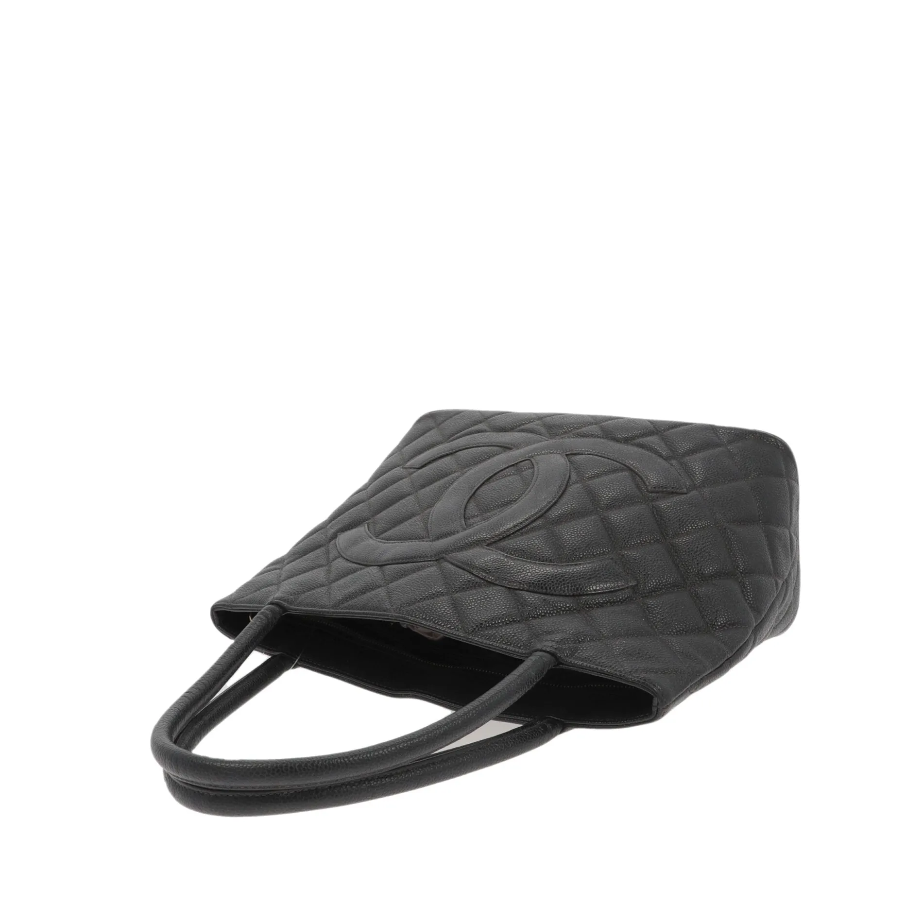 CHANEL Medaillon Handbag in Black Leather