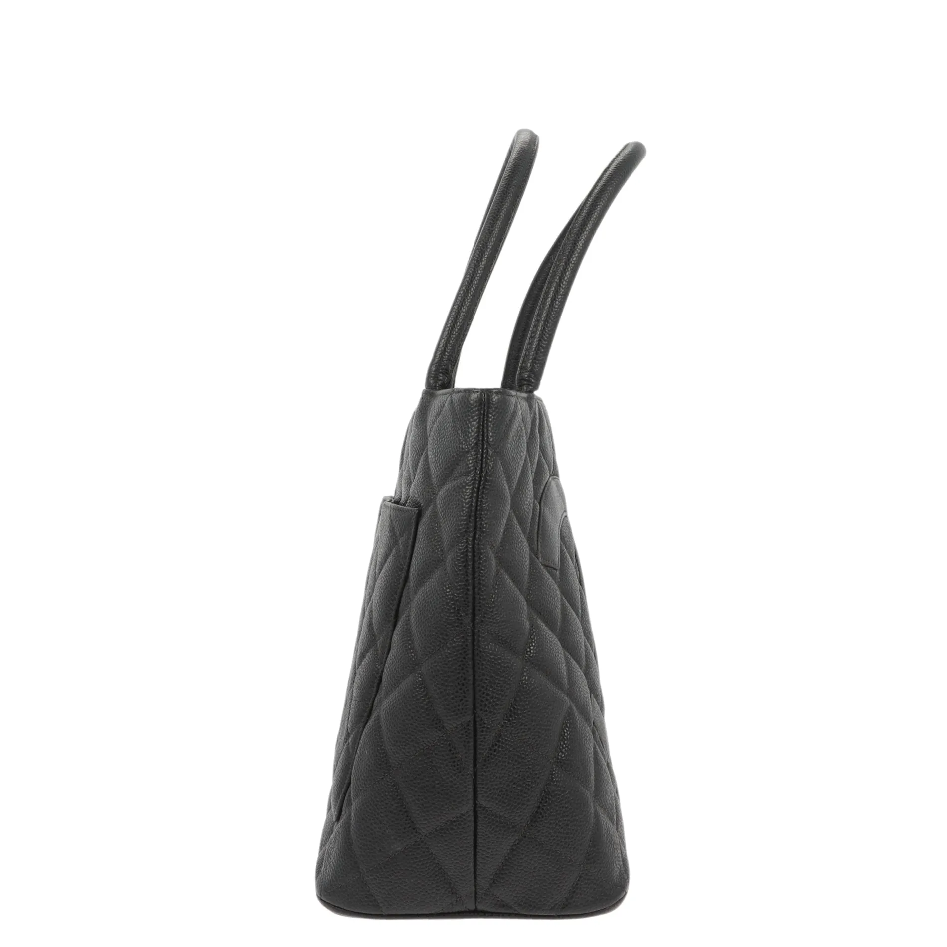 CHANEL Medaillon Handbag in Black Leather