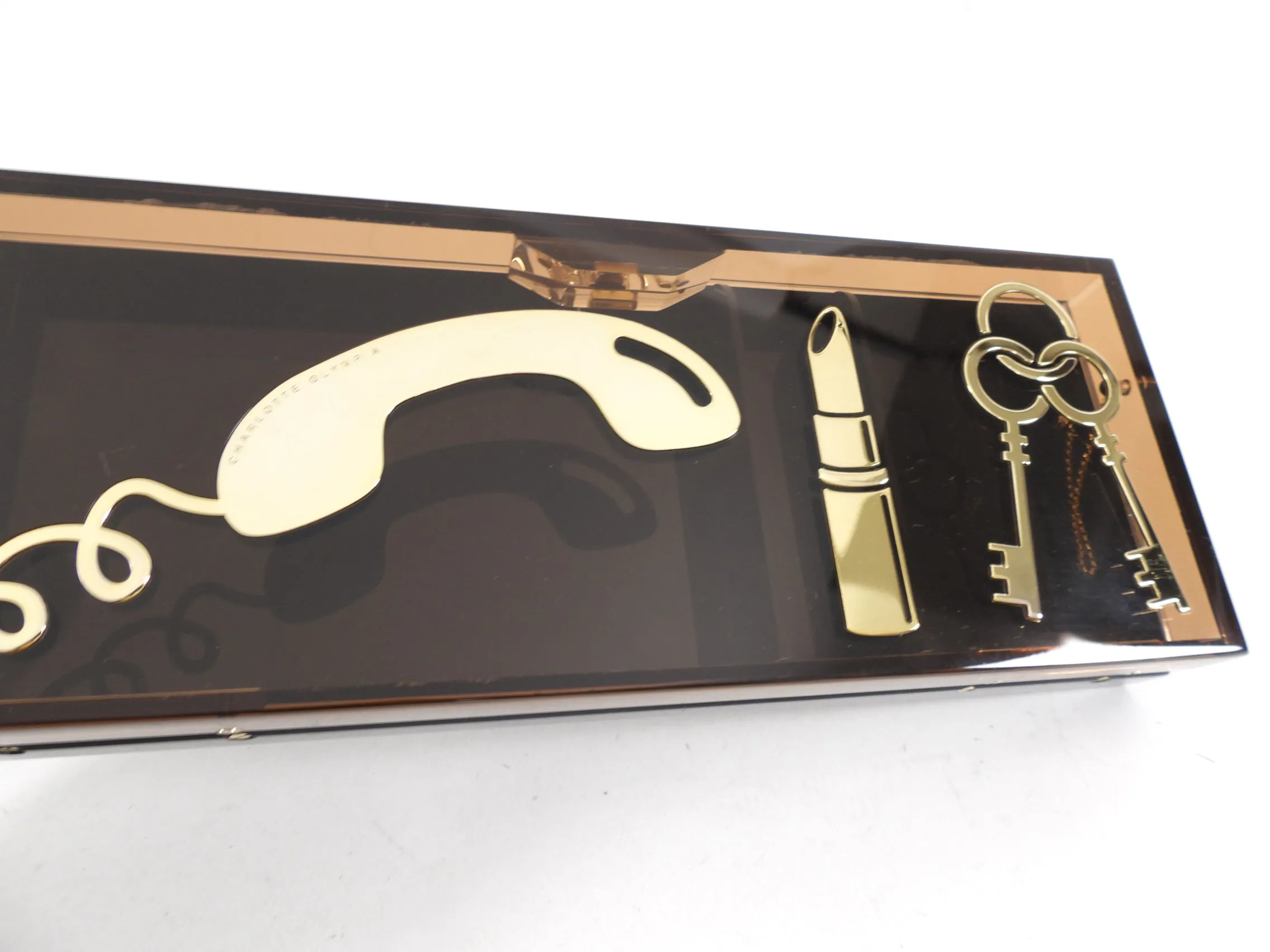 Charlotte Olympia Acrylic Resin Evening Clutch Box Bag