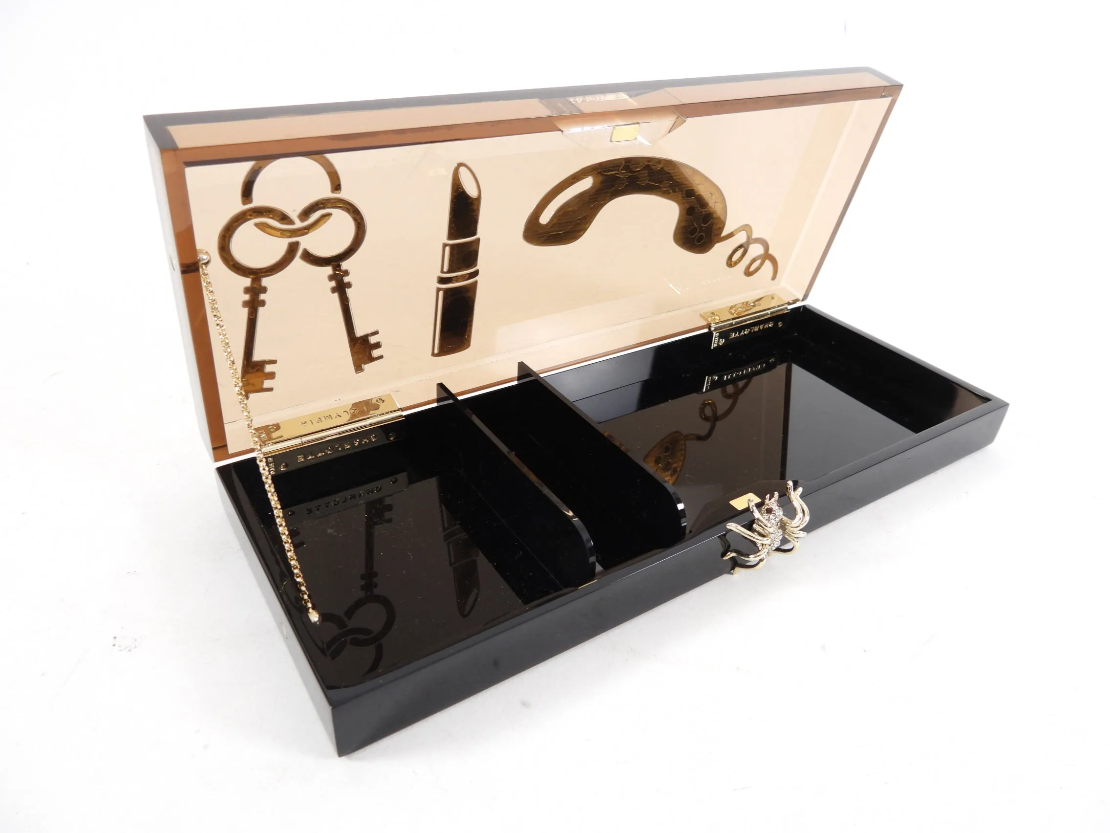 Charlotte Olympia Acrylic Resin Evening Clutch Box Bag