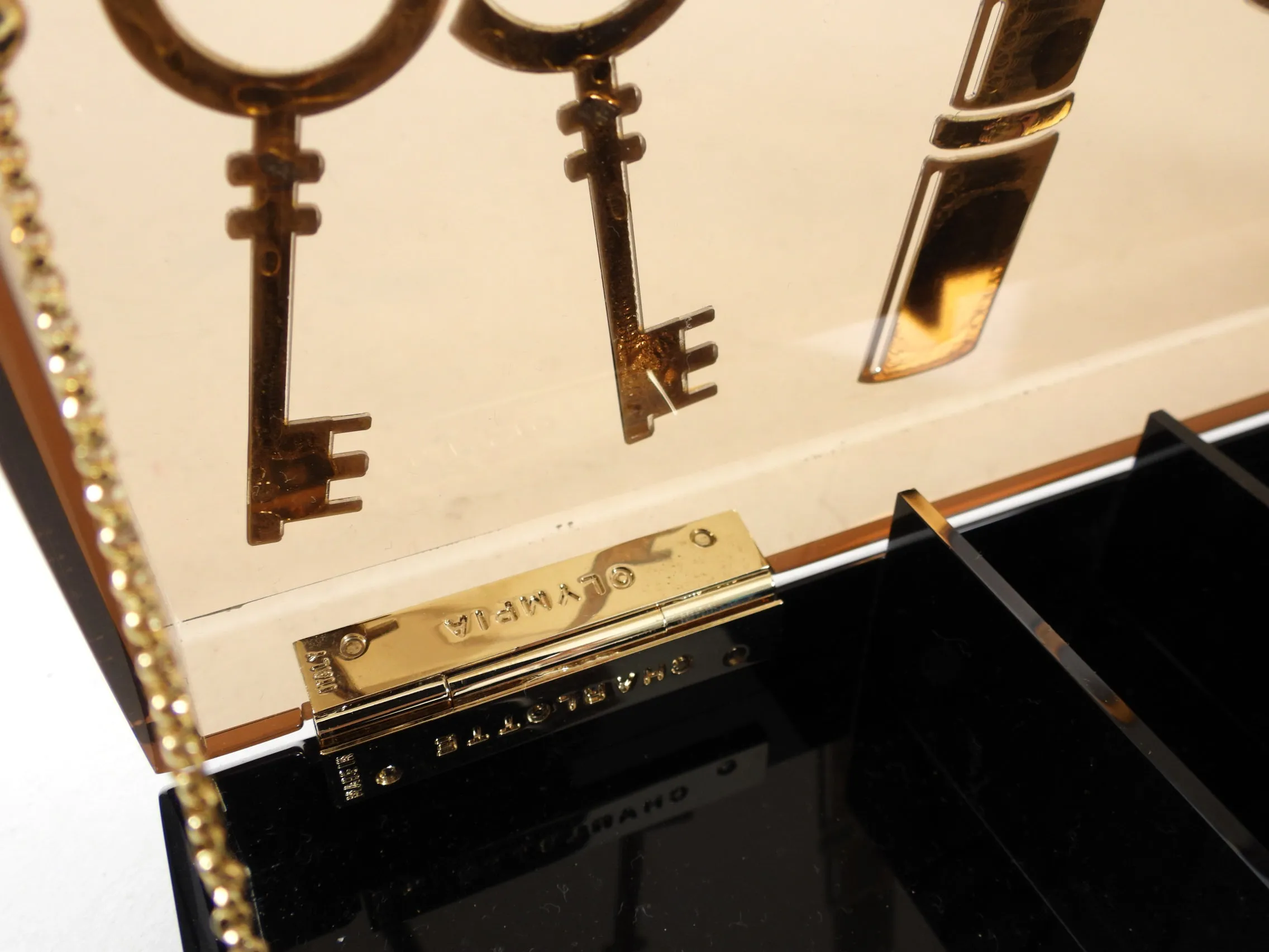 Charlotte Olympia Acrylic Resin Evening Clutch Box Bag
