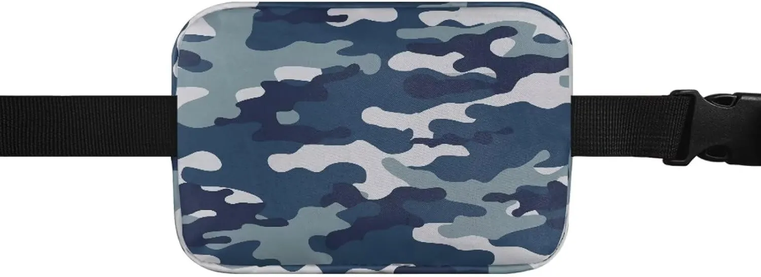 Cozeyat Blue Camo Kids Fanny Pack Boys Fanny Pack for Kids 4-6 6-9 Toddler Stuff Purse Pouch Boy 2-4 age 3-5 Children Waist Pack Kids Belt Bag Crossbody Sling Bad for Little Boys Hip Pack 6-8