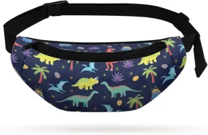 Cozeyat Cartoon Dinosaur Kids Fanny Pack Boys Small Waist Pack Belt Waist Bag Pack Pouch with Adjustable Strap for Children Sport Running, Camping, Trip