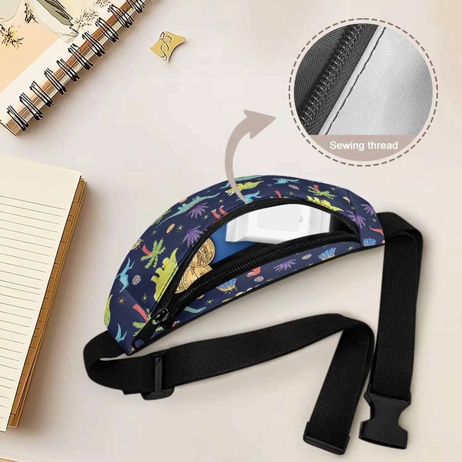 Cozeyat Cartoon Dinosaur Kids Fanny Pack Boys Small Waist Pack Belt Waist Bag Pack Pouch with Adjustable Strap for Children Sport Running, Camping, Trip