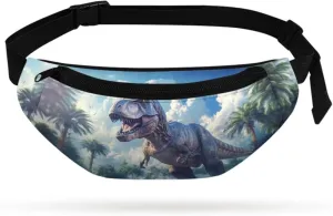 Cozeyat Cartoon Dinosaur Kids Fanny Pack Waist Pack Ages 6-8 8-12 Kids Belt Bag Toddler Fanny Pack Gifts for Enjoy Sports Festival Workout Traveling Running Walking