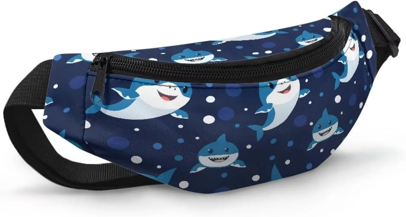 Cozeyat Cute Shark Kids Fanny Pack Fanny Pack Ages 4-6 6-8 8-12 Small Kids Belt Bag Toddler Fanny Pack Gift Boys Crossbody Sling Purse Teens Cute Stuff Pouch Bum Bag