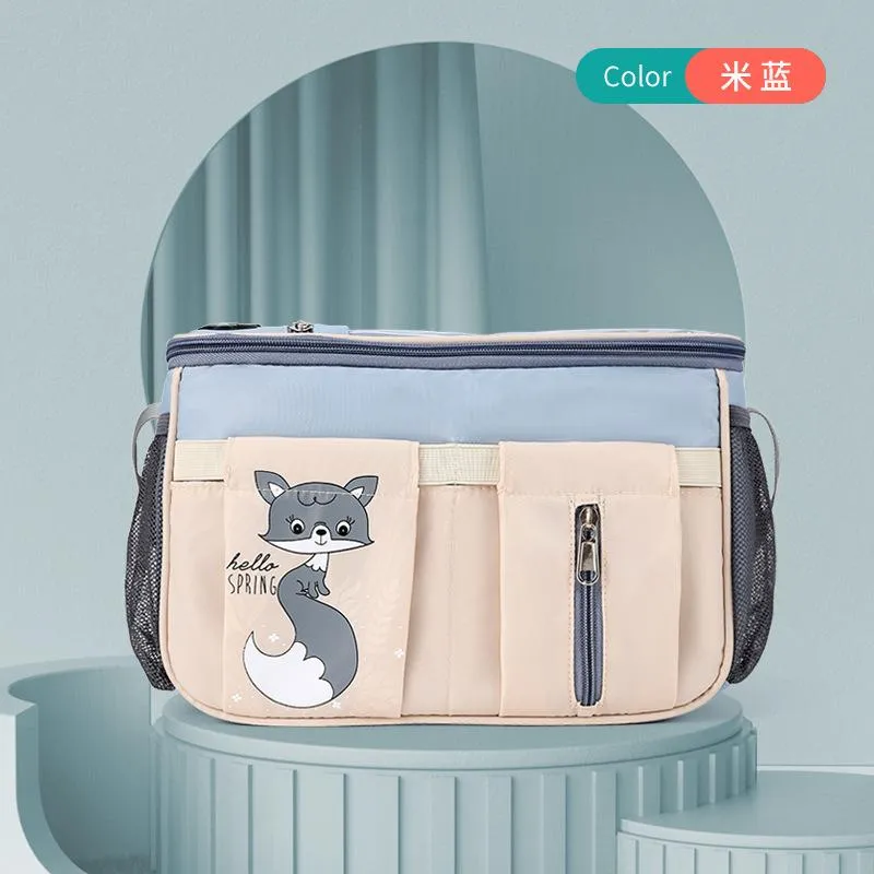 Diaper Bag   Stroller Organizer - Premium quality - Charging cable included - Blue