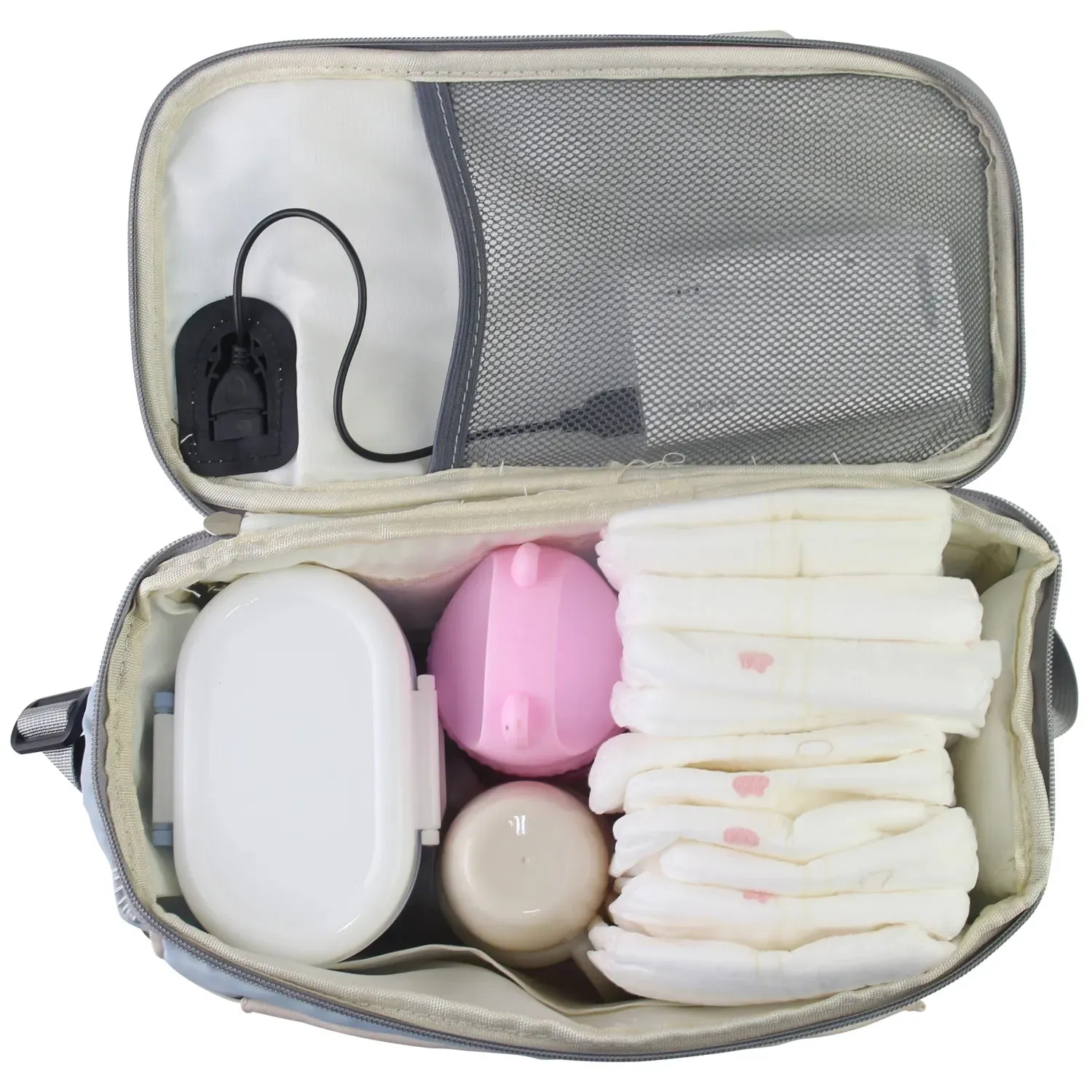 Diaper Bag   Stroller Organizer - Premium quality - Charging cable included - Blue