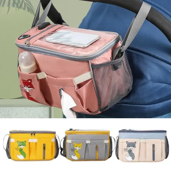 Diaper Bag   Stroller Organizer - Premium quality - Charging cable included - Blue
