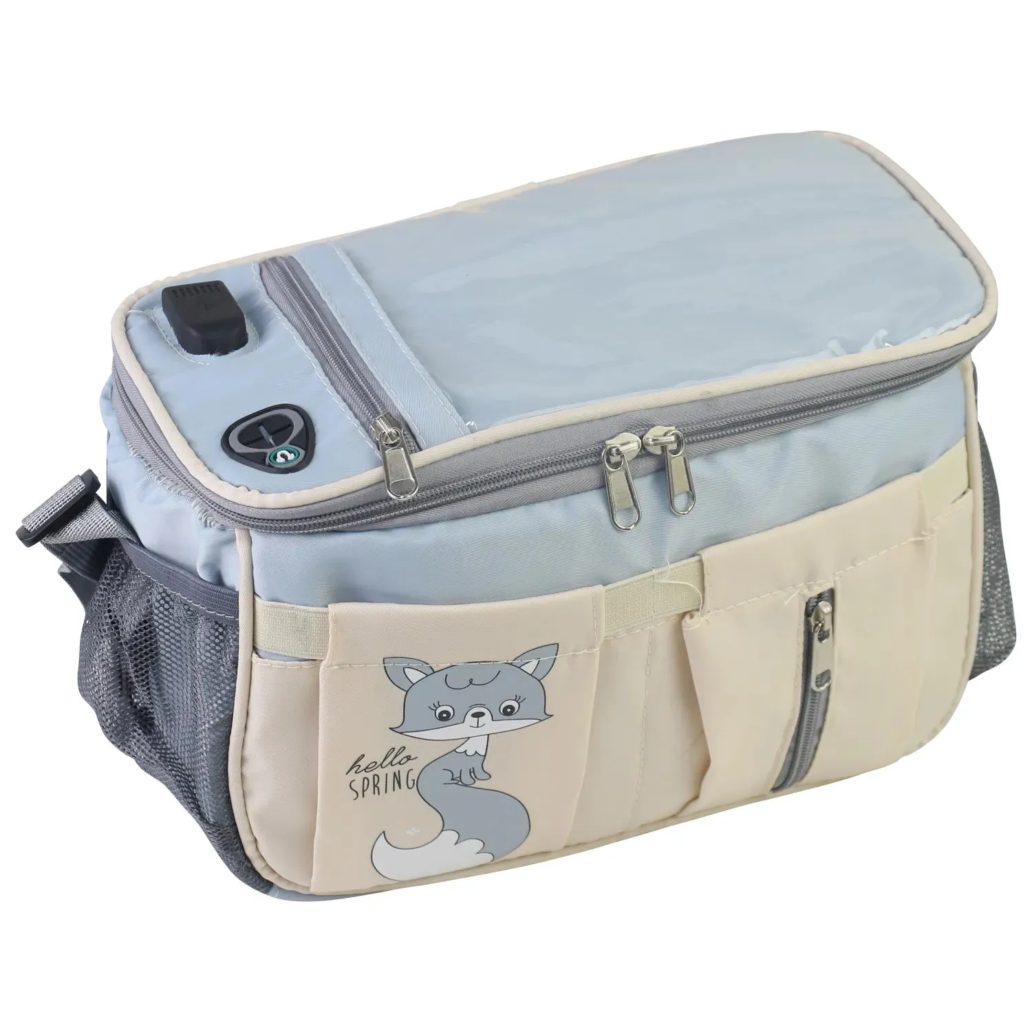 Diaper Bag   Stroller Organizer - Premium quality - Charging cable included - Blue