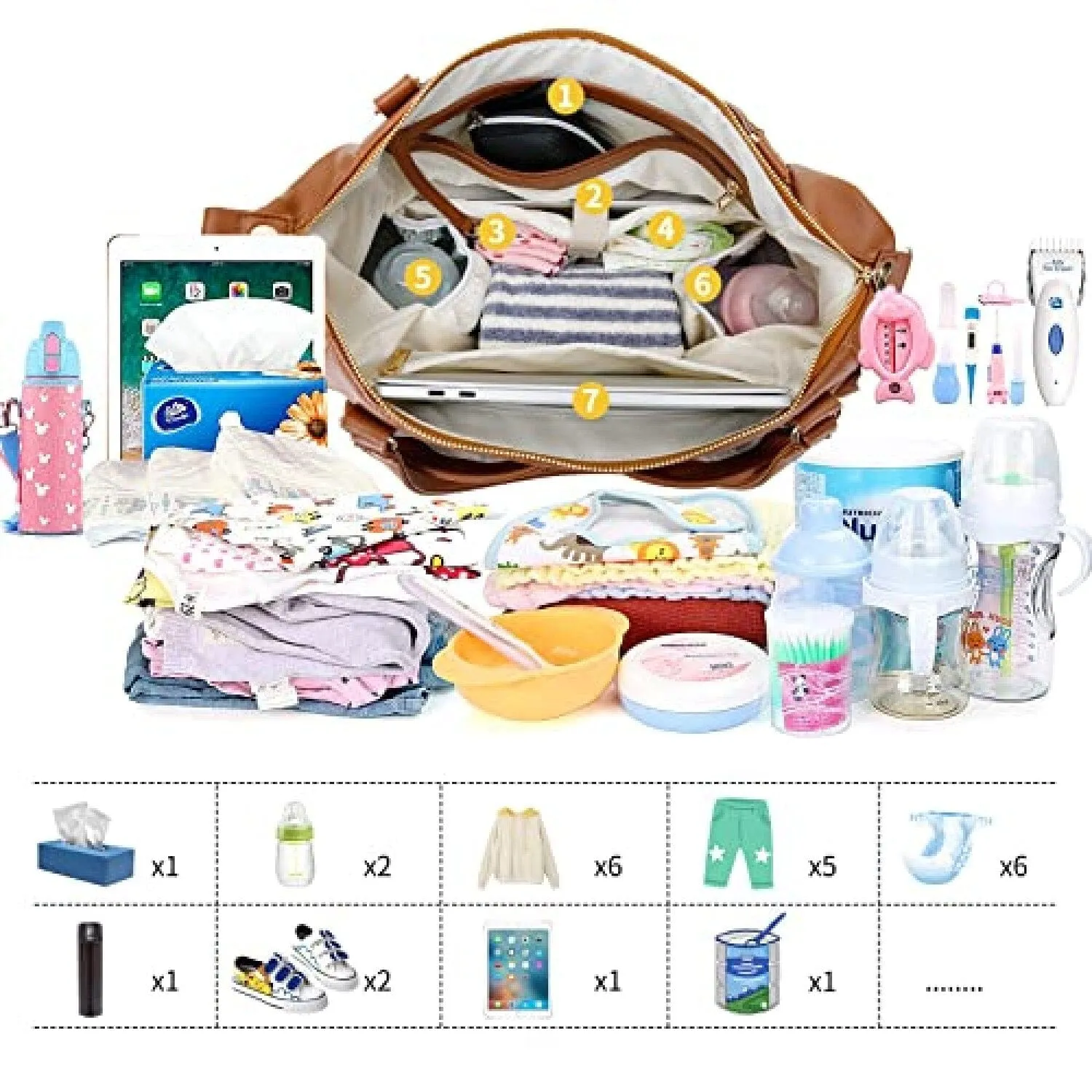 Eco-Friendly Vegan Leather Diaper Bag