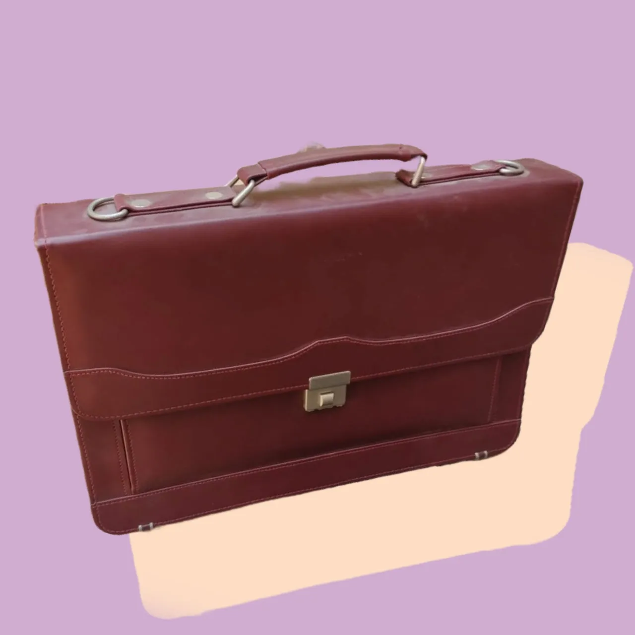 Espresso Briefcase Business Bag,Handbag bag ~Lock Key,Top Handle