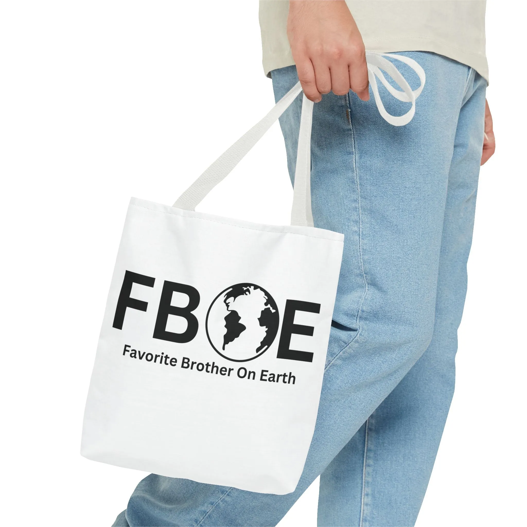 Favorite Brother On Earth (FBOE) Tote Bag - Custom Printed Stylish and Functional Tote
