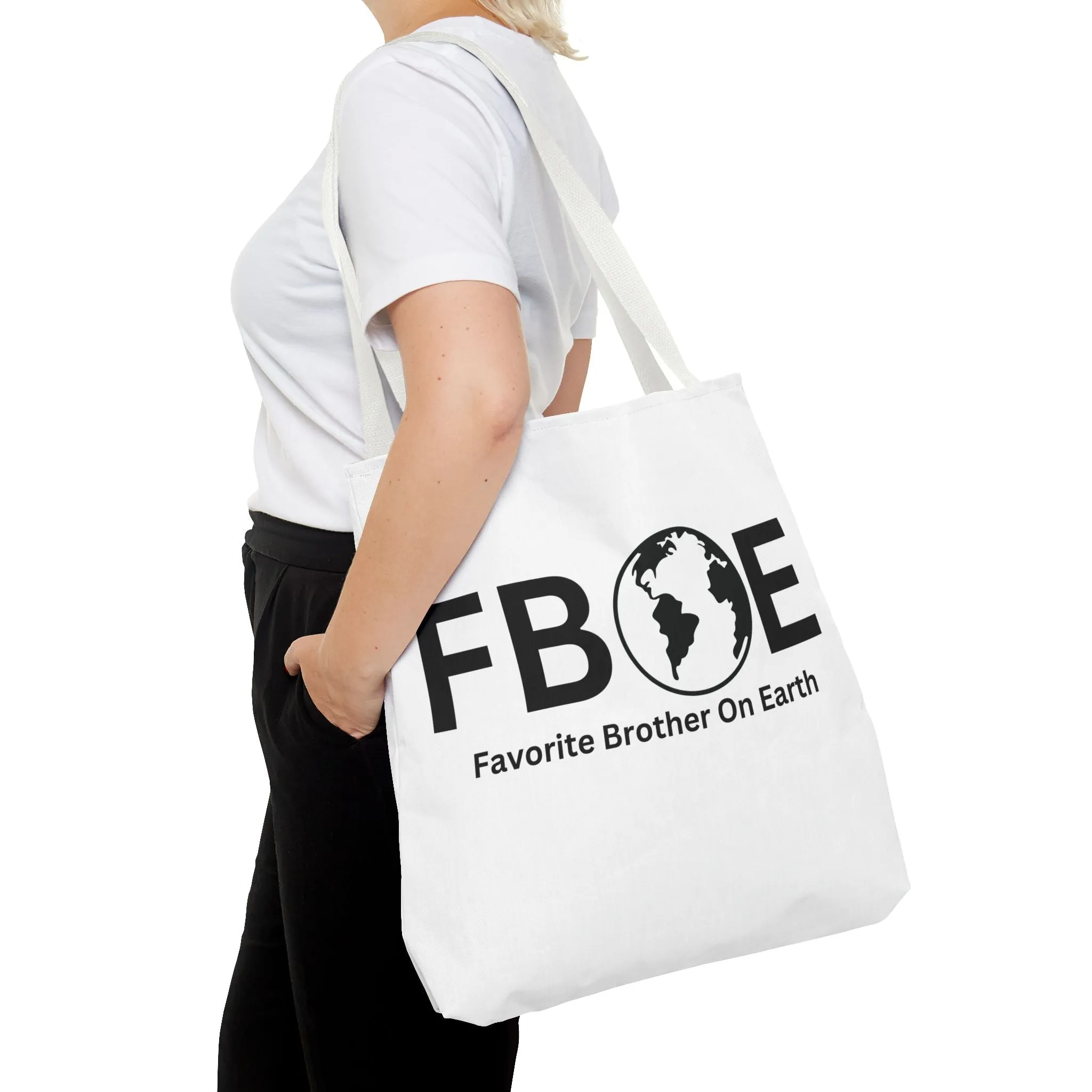 Favorite Brother On Earth (FBOE) Tote Bag - Custom Printed Stylish and Functional Tote