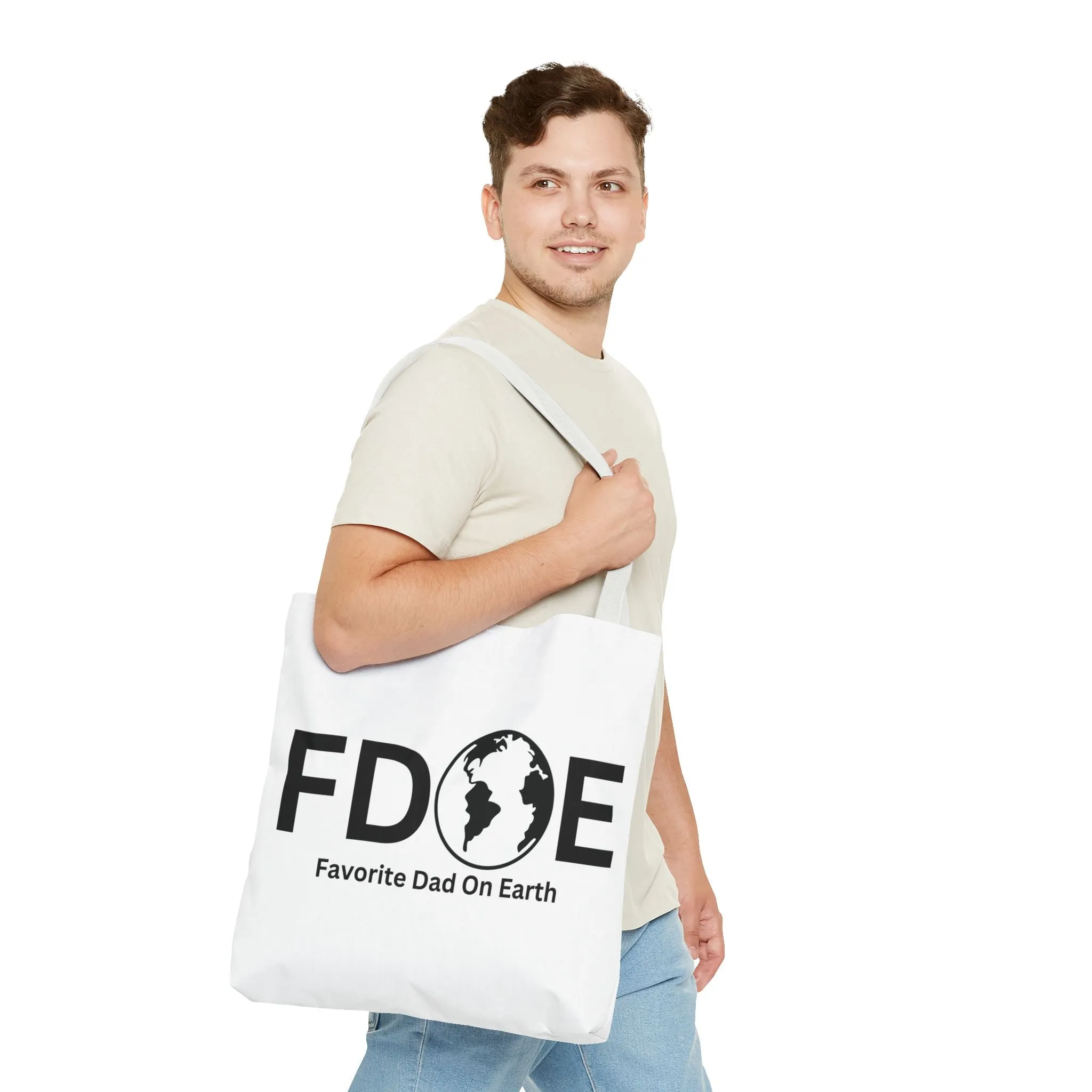 Favorite Dad On Earth (FDOE) Tote Bag- Custom Printed Stylish and Functional Tote