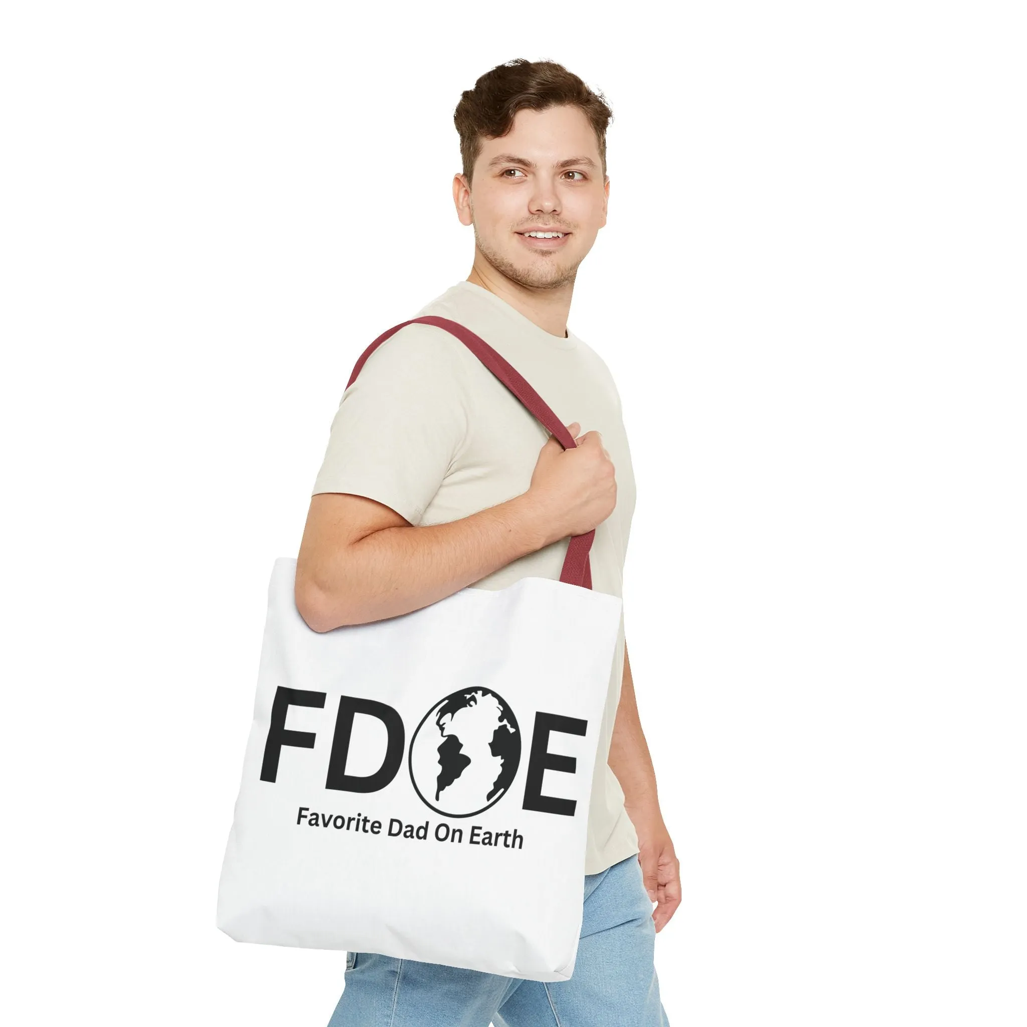 Favorite Dad On Earth (FDOE) Tote Bag- Custom Printed Stylish and Functional Tote