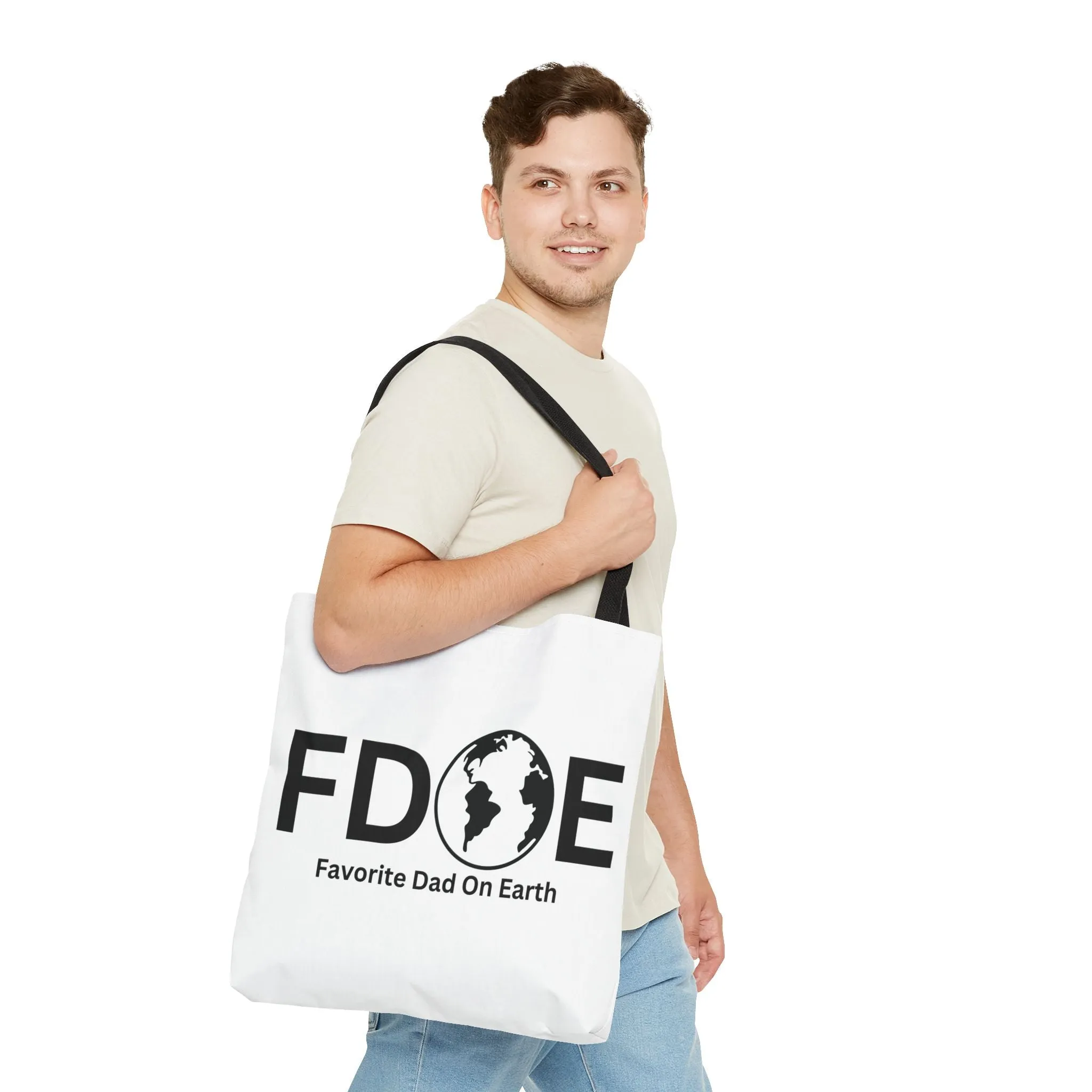 Favorite Dad On Earth (FDOE) Tote Bag- Custom Printed Stylish and Functional Tote