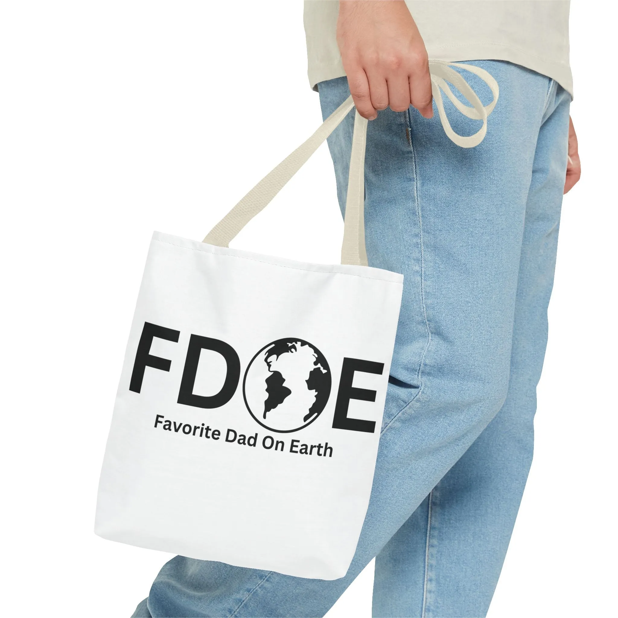 Favorite Dad On Earth (FDOE) Tote Bag- Custom Printed Stylish and Functional Tote
