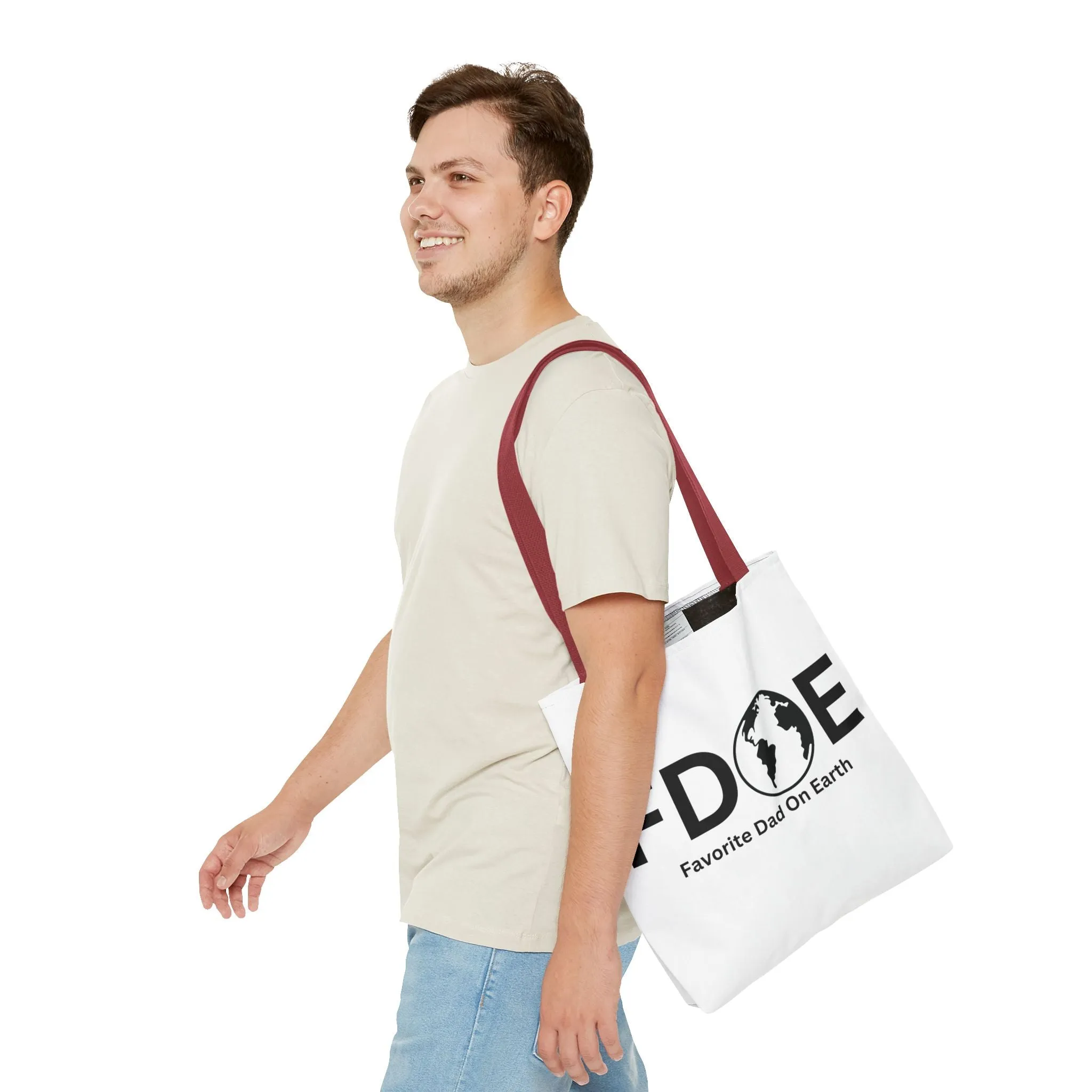 Favorite Dad On Earth (FDOE) Tote Bag- Custom Printed Stylish and Functional Tote