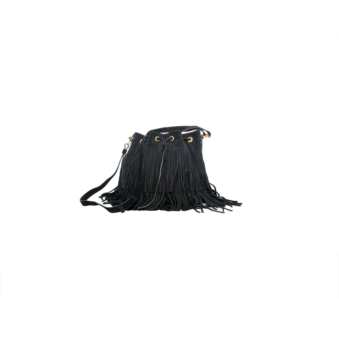 FRINGE BUCKET BAG