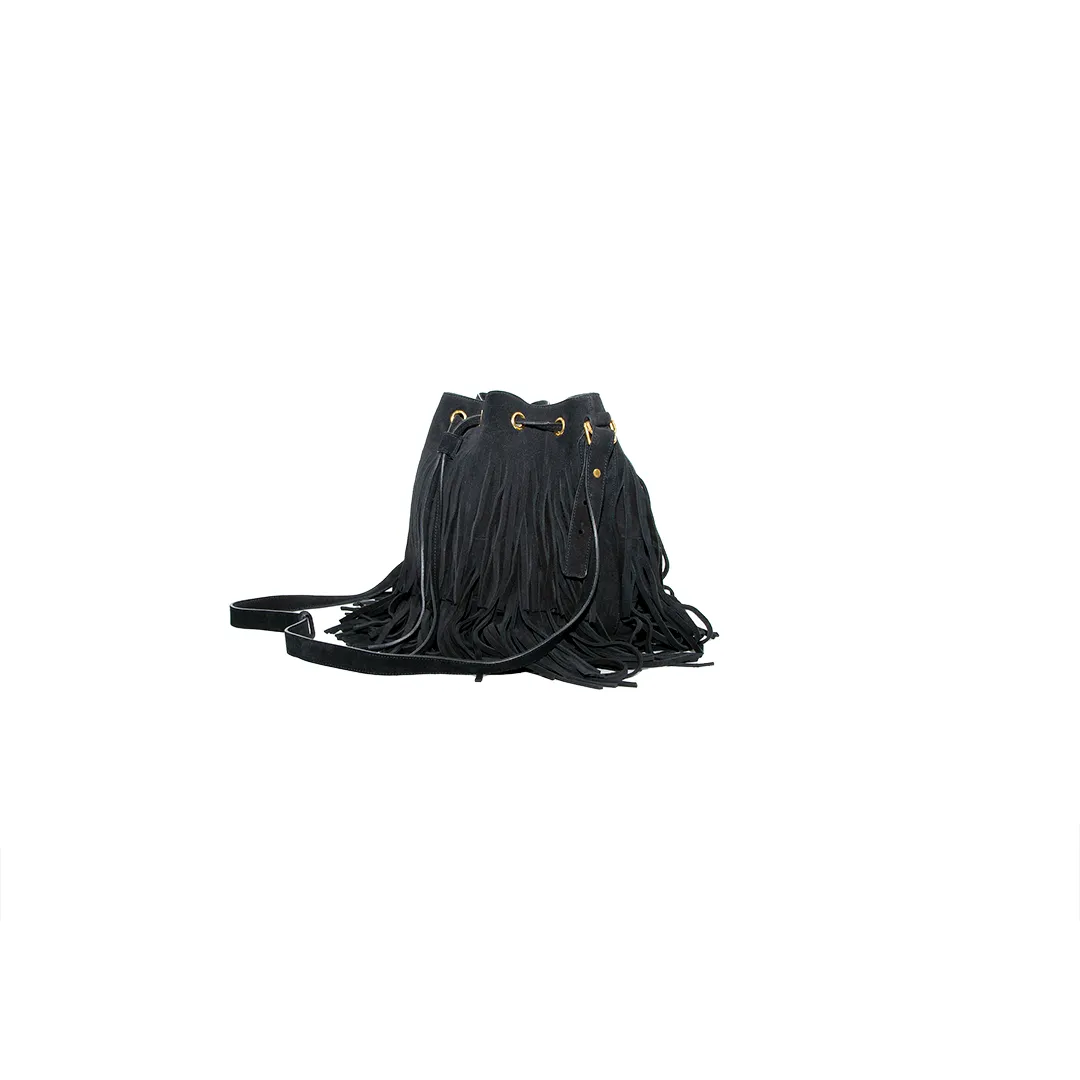 FRINGE BUCKET BAG