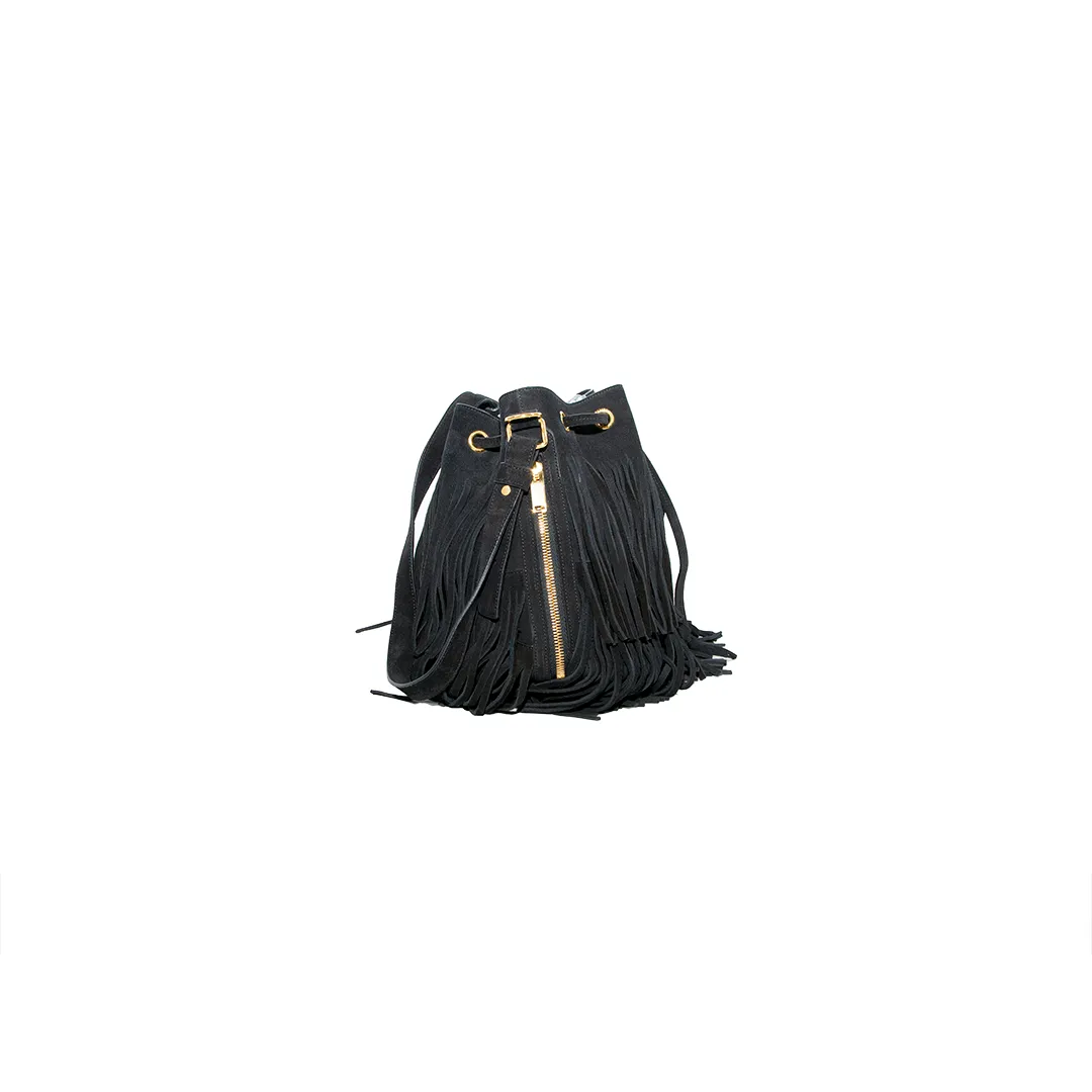 FRINGE BUCKET BAG